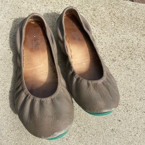 Tieks taupe size 8 flats